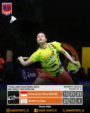 Hasil Thailand Masters 2025: Komang Ayu Cahya Dewi Tekuk Kompatriot Tai Tzu Ying, Huang Yu-Hsun dengan Skor 14-0